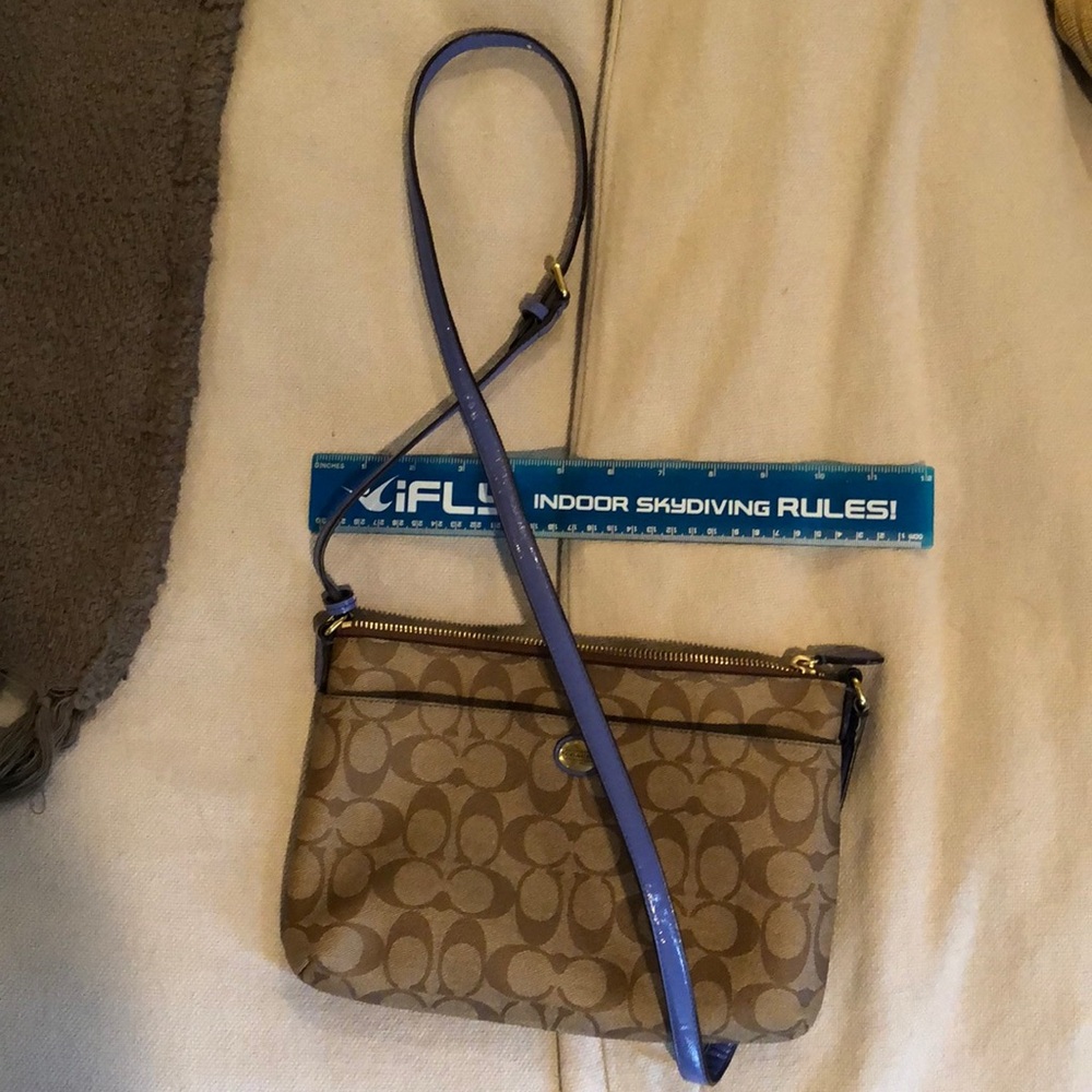 Coach crossbody brown and purple